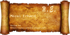 Mezei Erhard névjegykártya
